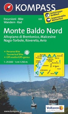 KOMPASS Wanderkarte Monte Baldo Nord, MAIRDUMONT: KOMPASS-Wanderkarten