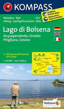 KOMPASS Wanderkarte Lago di Bolsena - Acquapendente - Orvieto - Pitigliano - Sorano, MAIRDUMONT: KOMPASS-Wanderkarten