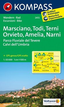 KOMPASS Wanderkarte Marsciano - Todi - Terni - Orvieto - Amelia - Narni, MAIRDUMONT: KOMPASS-Wanderkarten