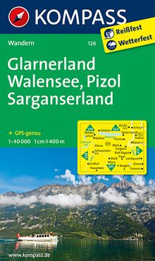 KOMPASS Wanderkarte Glarnerland - Walensee - Pizol - Sarganserland, MAIRDUMONT: KOMPASS-Wanderkarten