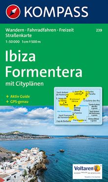 KOMPASS Wanderkarte 239 Ibiza, Formentera, MAIRDUMONT: KOMPASS-Wanderkarten