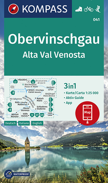 KOMPASS Wanderkarte Obervinschgau, Alta Val Venosta, MAIRDUMONT: KOMPASS-Wanderkarten