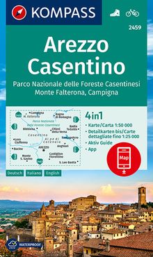 KOMPASS Wanderkarte 2459 Arezzo, Casentino, Parco Nazionale delle Foreste Casentinesi, Monte Falterona, Campigna, MAIRDUMONT: KOMPASS-Wanderkarten