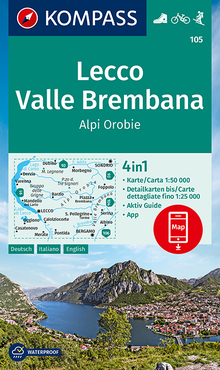 KOMPASS Wanderkarte Lecco, Valle Brembana, Alpi Orobie, MAIRDUMONT: KOMPASS-Wanderkarten