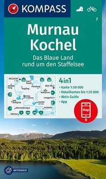 KOMPASS Wanderkarte 7 Murnau - Kochel - Das blaue Land rund um den Staffelsee, MAIRDUMONT: KOMPASS-Wanderkarten