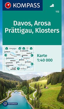 KOMPASS Wanderkarte 113 Davos, Arosa, Prättigau, Klosters, MAIRDUMONT: KOMPASS-Wanderkarten
