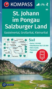KOMPASS Wanderkarte 80 St. Johann im Pongau, Salzburger Land 1:50000, MAIRDUMONT: KOMPASS-Wanderkarten
