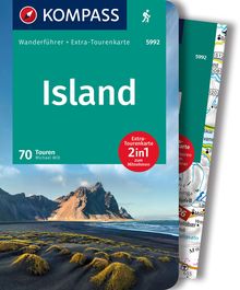 Island, 70 Touren mit Extra-Tourenkarte, KOMPASS Wanderführer