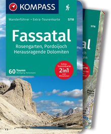 Fassatal, Rosengarten, 60 Touren mit Extra-Tourenkarte, KOMPASS Wanderführer