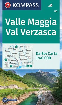 KOMPASS Wanderkarte 110 Valle Maggia, Val Verzasca 1:40000, MAIRDUMONT: KOMPASS-Wanderkarten