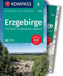 Erzgebirge, 55 Touren mit Extra-Tourenkarte, KOMPASS Wanderführer