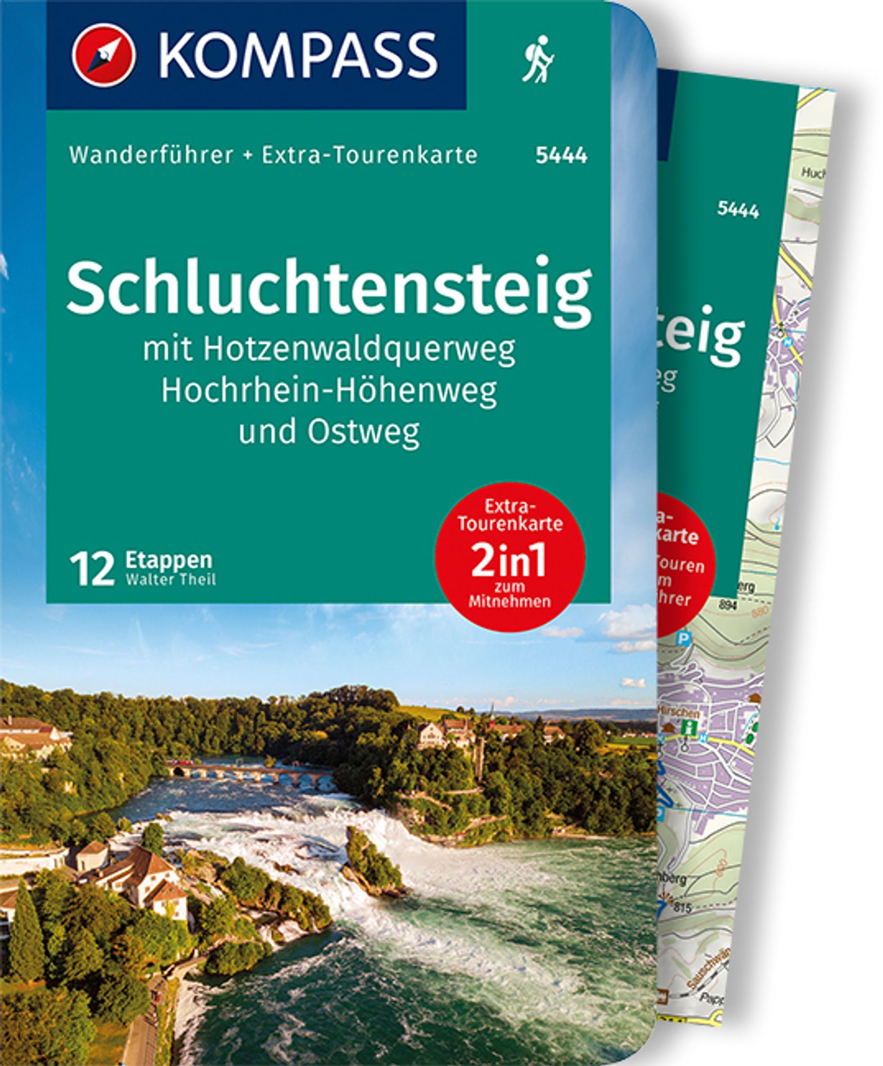 MAIRDUMONT Schluchtensteig, mit Hotzenwaldquerweg, Hochrhein-Höhenweg und Ostweg, 12 Tagesetappen mit Extra-Tourenkarte