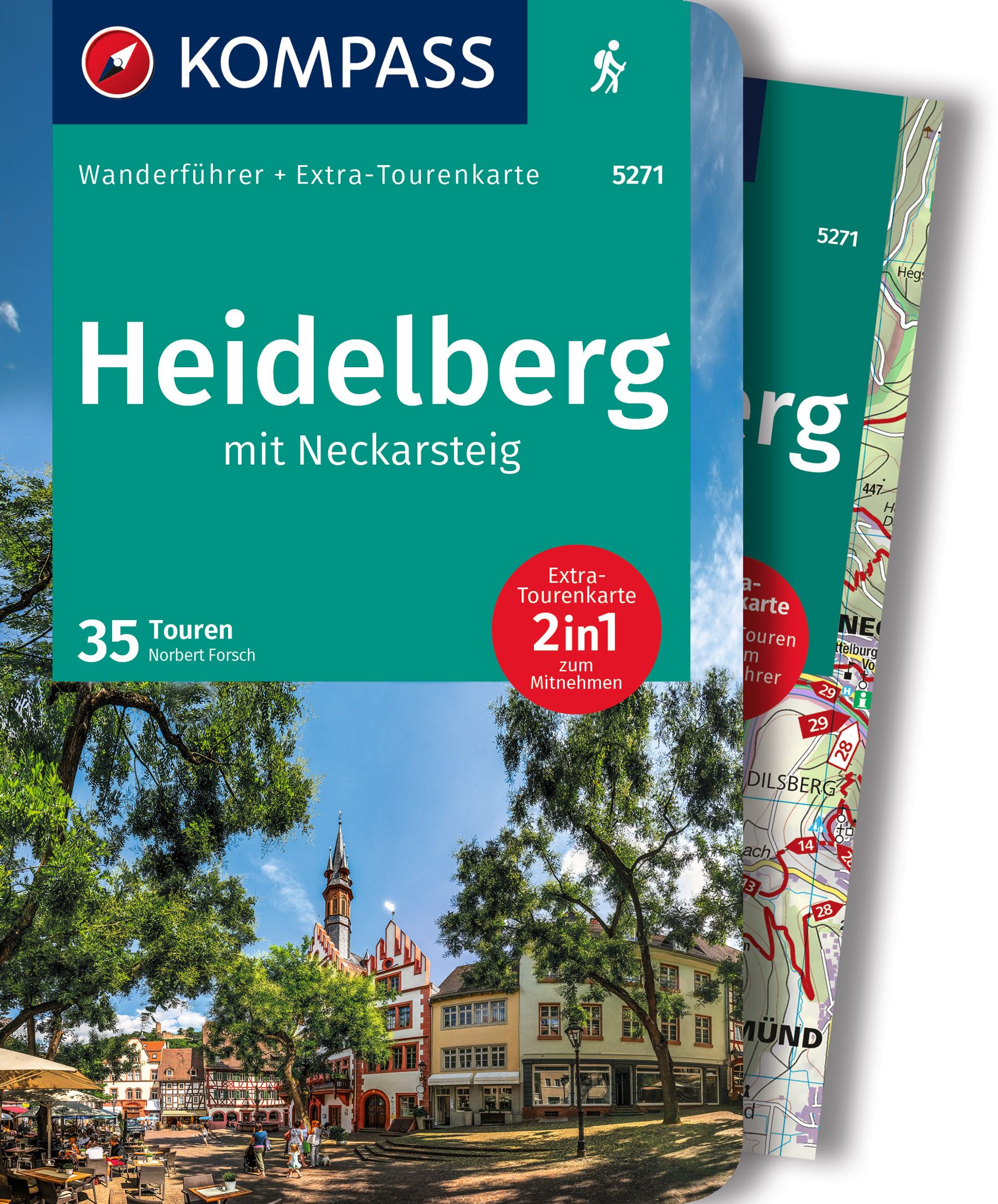 MAIRDUMONT 5271 Heidelberg mit Neckarsteig, 35 Touren