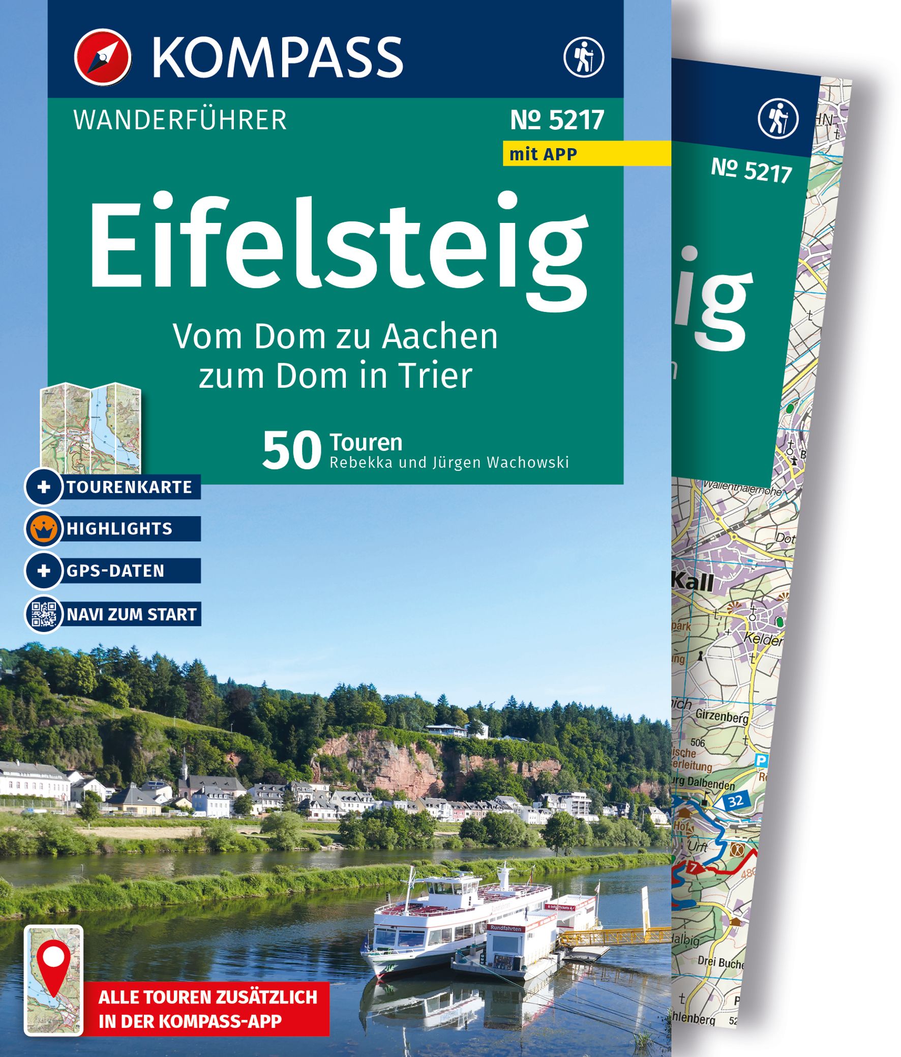 MAIRDUMONT Eifelsteig, vom Dom zu Aachen zum Dom in Trier, 50 Touren mit Extra-Tourenkarte