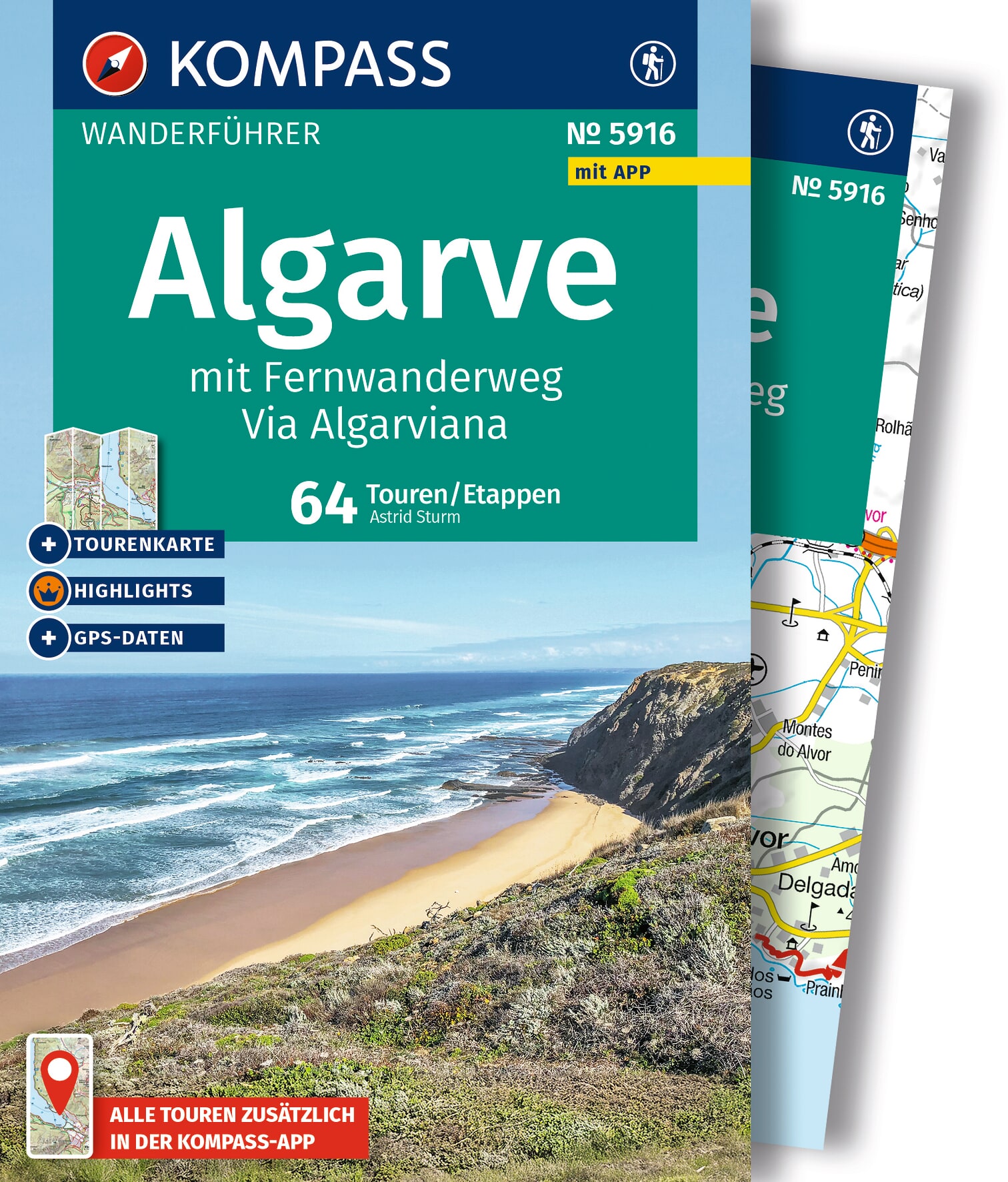 MAIRDUMONT Algarve mit Fernwanderweg Via Algarviana, 64 Touren / Etappen mit Extra-Tourenkarte