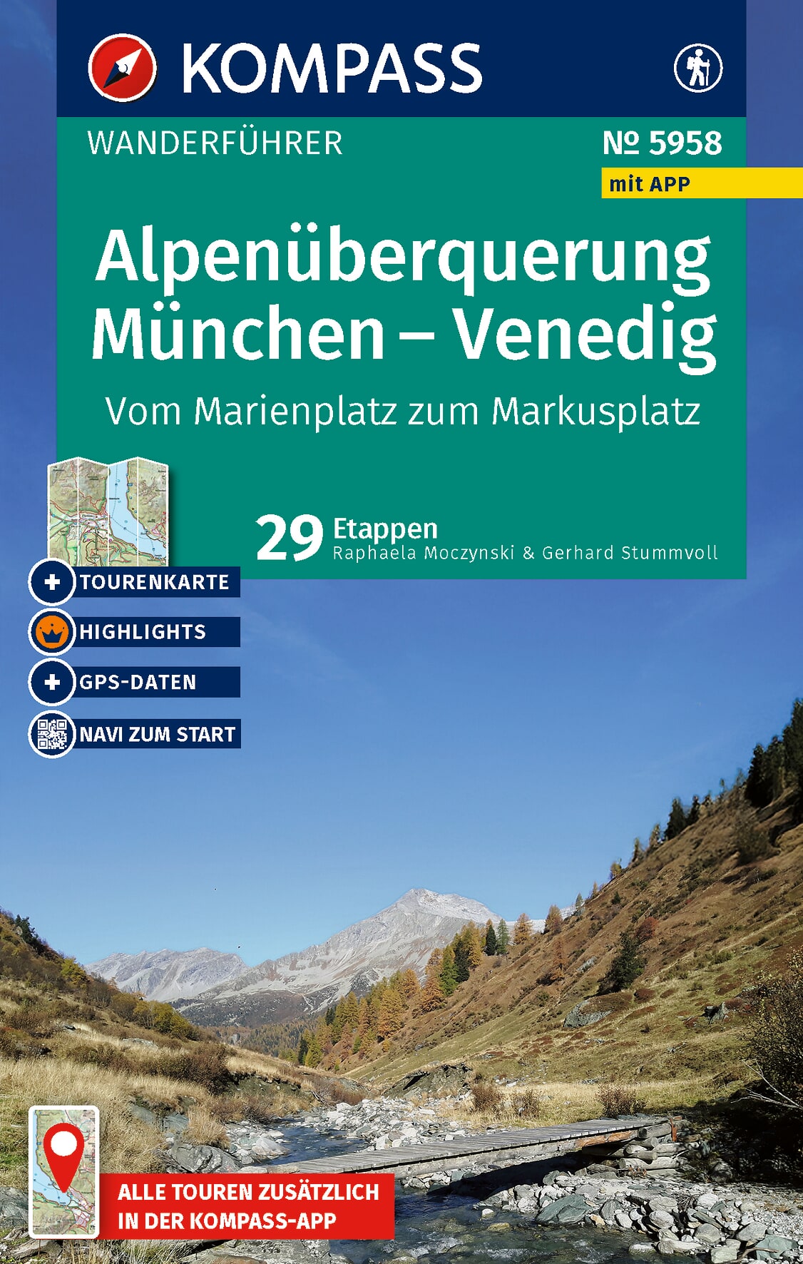 MAIRDUMONT Alpenüberquerung München, Venedig, Vom Marienplatz zum Markusplatz, 29 Etappen mit Extra-Tourenkarte