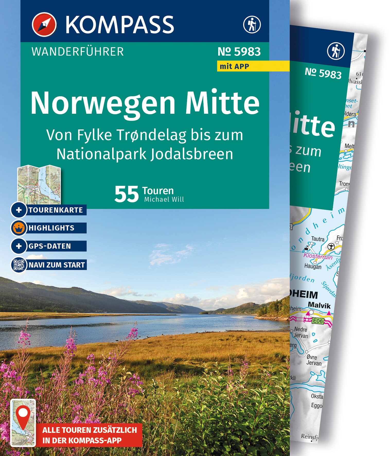 MAIRDUMONT Norwegen Mitte, von Fylke Trøndelag bis zum Nationalpark Jodalsbreen, 55 Touren mit Extra-Tourenkarte